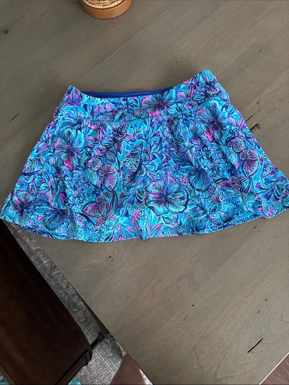 Lilly Pulitzer Blue Floral Print Skort size Small